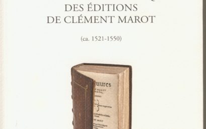 Bibliographie critique des éditions de Clément Marot