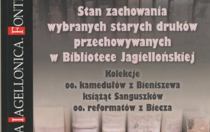 Stan zachowania wybranych starych druków przechowywanych w Bibliotece Jagiellońskiej